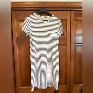Striped Black and White T-Shirt Dress
